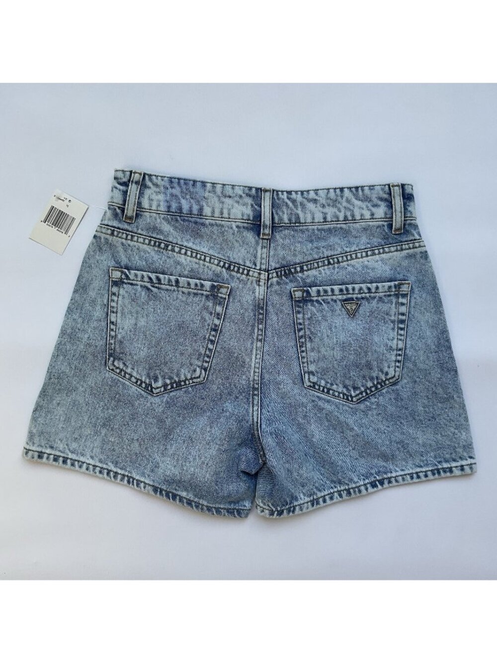 Guess Women’s High Rise Short In Blue 100% Cotton Denim Size 27